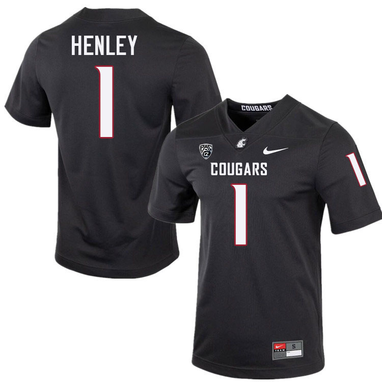 Daiyan Henley WSU Cougars Jersey.Washington State Cougars #1 Daiyan Henley Jersey Youth-Charcoal